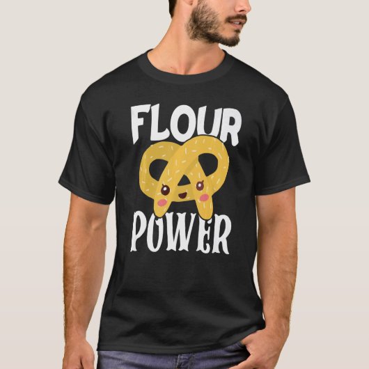 Bakery Donut Baking Flour Power Confectioner Cake Tシャツ (正面)