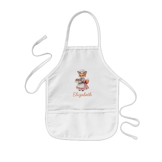 Bakery Fox Cute Personalized 子供用エプロン (正面)