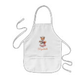 Bakery Fox Cute Personalized 子供用エプロン (正面)