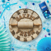 Bakery Fresh Rustic Baking Kitchen Decor ペーパープレート (パーティー)