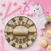 Bakery Fresh Rustic Baking Kitchen Decor ペーパープレート (パーティー)