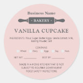 Bakery Home Allergy Legal License ラウンドシール (正面)