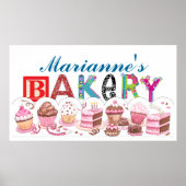 Bakery - Kitchen Poster Sign - SRF ポスター (正面)