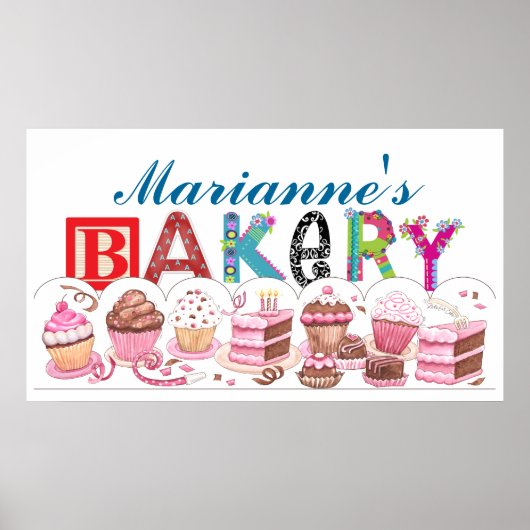 Bakery - Kitchen Poster Sign - SRF ポスター (正面)