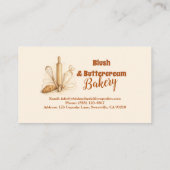 Bakery Logo Pastry Shop Branding 名刺 (裏面)