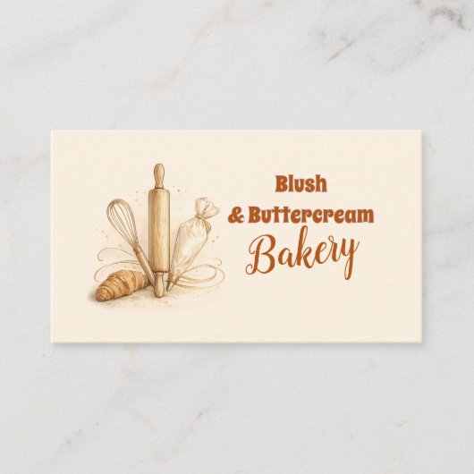 Bakery Logo Pastry Shop Branding 名刺 (正面)