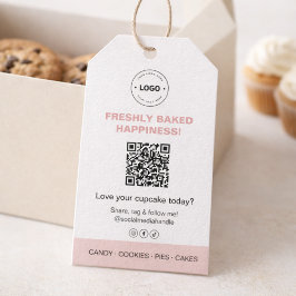 Bakery Logo QR Code Social Media ギフトタグ