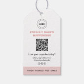 Bakery Logo QR Code Social Media ギフトタグ (正面)