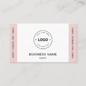 Bakery Logo QR Code Social Media Blush Pink 名刺 (正面)