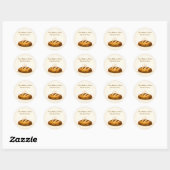 Bakery Logo Sticker - Custom Bread Icon Design ラウンドシール (シート)