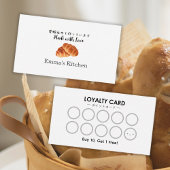 Bakery Loyalty Card Butter Roll Bread Minimalist 名刺