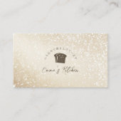 Bakery Loyalty Card Gold Glitter Bread Logo 名刺 (正面)