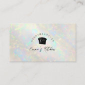 Bakery Loyalty Card White Opal Holographic 名刺 (正面)