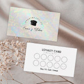 Bakery Loyalty Card White Opal Holographic 名刺