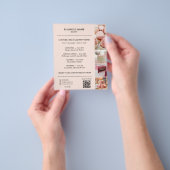 Bakery Menu Flyer Template QR Code Peach チラシ (手)