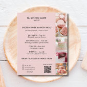 Bakery Menu Flyer Template with QR Code チラシ
