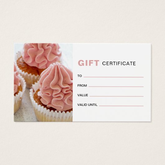 Bakery Monogram Logo Business Gift Certificate (正面)