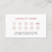 Bakery Monogram Logo Business Reward ロイヤリティカード (裏面)