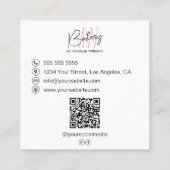 Bakery Monogram Logo Photo QR Busines スクエア名刺 (裏面)