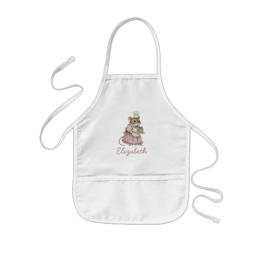 Bakery Mouse Cute Personalized 子供用エプロン (正面)