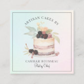 Bakery Pastry Chef Baker Square Business Card スクエア名刺 (正面)