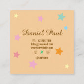 Bakery Pastry Chef Baker Square Business Card スクエア名刺 (裏面)