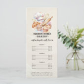 Bakery Pastry Chef Baking Catering Gold Price List メニュー (スタンド正面)