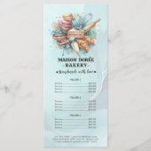 Bakery Pastry Chef Baking Catering Gold Price List メニュー (正面)