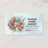Bakery Pastry Chef Baking Catering Gold Price List 名刺 (正面)