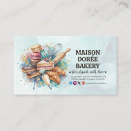 Bakery Pastry Chef Baking Catering Gold Price List 名刺