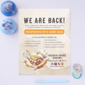 Bakery Pastry Chef Baking Catering Grand Reopening チラシ (シングル)