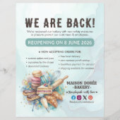 Bakery Pastry Chef Baking Catering Grand Reopening チラシ (正面)