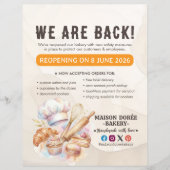 Bakery Pastry Chef Baking Catering Grand Reopening チラシ (正面)