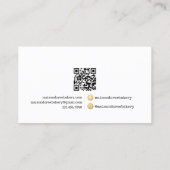 Bakery Pastry Chef Baking Catering Loyalty Punch ロイヤリティカード (裏面)