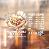 Bakery Pastry Chef Baking Catering Opening Hours ウィンドウサイン (シート2)