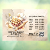 Bakery Pastry Chef Baking Catering Opening Hours ウィンドウサイン (シート3)