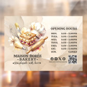 Bakery Pastry Chef Baking Catering Opening Hours ウィンドウサイン (シート2)