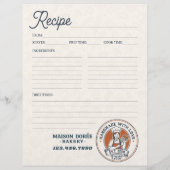 Bakery Pastry Chef Baking Recipe Page Cookbook チラシ (裏面)