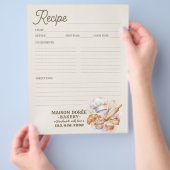 Bakery Pastry Chef Baking Recipe Page Cookbook チラシ (手)