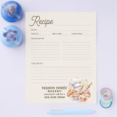 Bakery Pastry Chef Baking Recipe Page Cookbook チラシ (シングル)