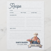 Bakery Pastry Chef Baking Recipe Page Cookbook チラシ (裏面)