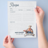 Bakery Pastry Chef Baking Recipe Page Cookbook チラシ (手)