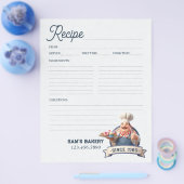 Bakery Pastry Chef Baking Recipe Page Cookbook チラシ (シングル)