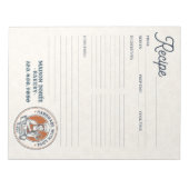 Bakery Pastry Chef Baking Recipe Page Cookbook ノートパッド (正面)