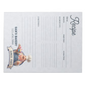 Bakery Pastry Chef Baking Recipe Page Cookbook ノートパッド (正面)