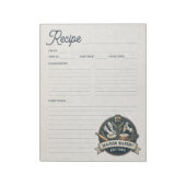 Bakery Pastry Chef Baking Recipe Page Cookbook ノートパッド (回転)