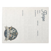 Bakery Pastry Chef Baking Recipe Page Cookbook ノートパッド (正面)