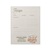 Bakery Pastry Chef Baking Recipe Page Cookbook ノートパッド (回転)