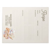 Bakery Pastry Chef Baking Recipe Page Cookbook ノートパッド (正面)