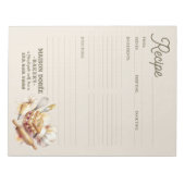 Bakery Pastry Chef Baking Recipe Page Cookbook ノートパッド (正面)